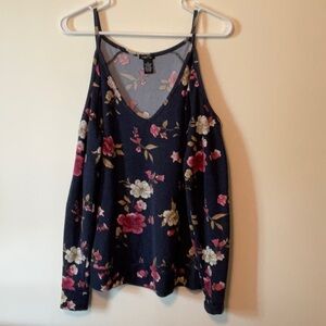 Rue21 Blue Floral Camisole Top